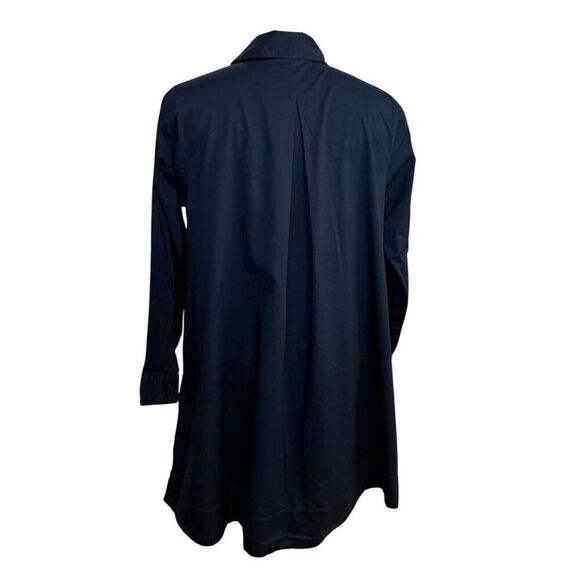 Old Navy Loose Mini Shirt Dress Sz. L Navy Blue Collared Swing Fit Lightweight & - Picture 2 of 8